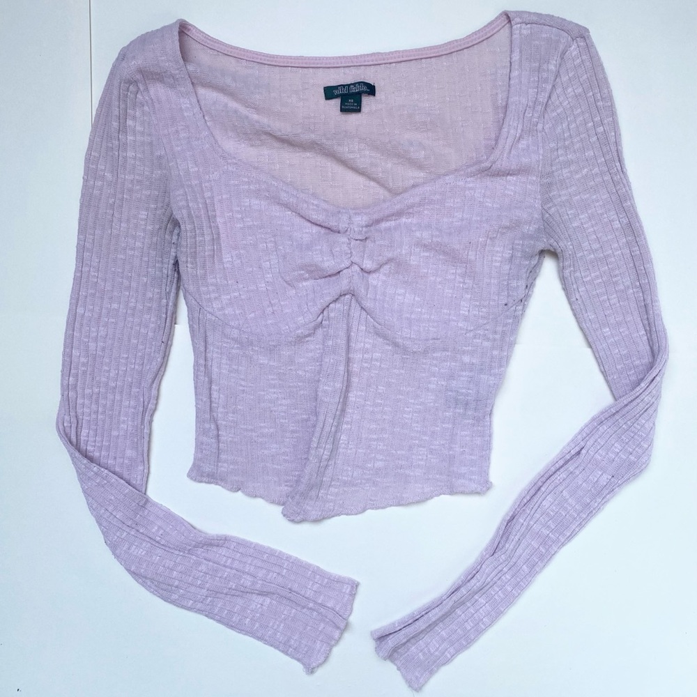 Women's Lavender Long Sleeve Top